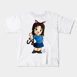 Chibi Kitty Girl Kids T-Shirt